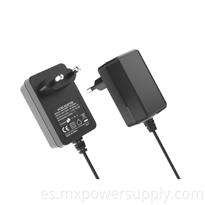 12V3A power adapter EU plug with CE GS 